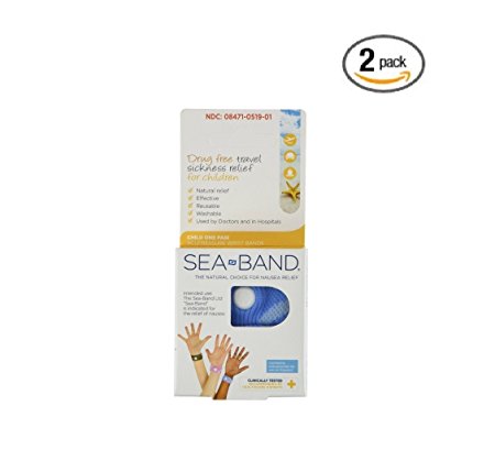 Sea Band - Child Wrist Band  *** Color Varies *** (p2-pack, 4 bands total)