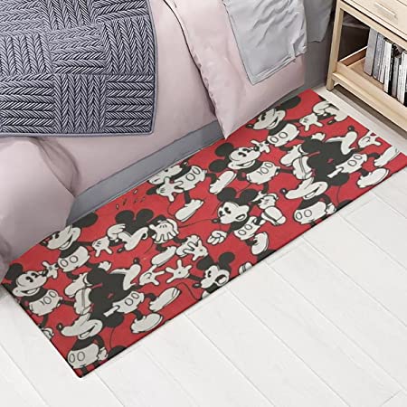 TARTINY Kitchen Rug, Waterproof & Non-Slipping Kitchen Mat for Floor,Mickey and Minnie Mouse Durable Kitchen Rug and Mat for Kitchen & Laundry