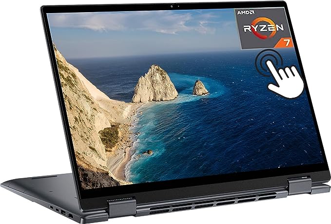 Dell 2023 Newest Inspiron 2-in-1 Laptop, 16" FHD  IPS Touchscreen, AMD Ryzen 7 7730U (8 core), 16GB RAM, 1TB SSD, AMD Radeon Graphics, Wi-Fi 6, Quad Speakers, Backlit Keyboard, Windows 11 Home