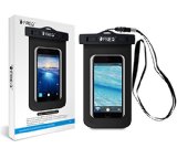 FRiEQ Universal Waterproof Case Bag for Outdoor Activities - Perfect for Boating  Kayaking  Rafting  Swimming - Waterproof bag  Waterproof Life Pouch  Dry Bag for Apple iPhone 6 5S 5C 5 Galaxy S6 S4 S3 HTC One X Galaxy Note 3 Note 2 LG G2 - Protects your Cell Phone or MP3 Player from Water Sand Dust and Dirt - IPX8 Certified to 100 FeetBlack