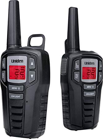 Uniden SX237-2CK 23-Mile MicroUSB FRS/GMRS Two-Way Radios with Charging Kit, 2-Pack, Black