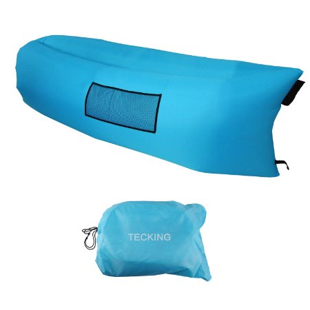 TECKING 551 LB Inflatable Air Sleep Sofa& Portable Beach Couch Bed with Nylon Fabric for Lounger Outdoor Living