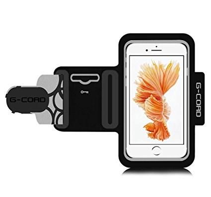 G-Cord Sweatproof Sports Workout Armband with Key Holder for iPhone 6 6s SE 5 5s and More