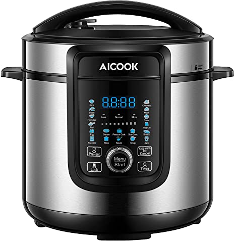 18-in-1 Electric Pressure Cooker, 6 Qt, Slow Cooker, Rice Cooker, Soup Maker, Steamer, Saute, Multi-Use Programs, 9 Accessories and Recipe Include