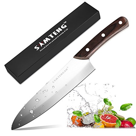 Chef Knife 8-Inch,Kitchen High-carbon Stainless Steel Kitchen Knife with Wooden Handle for Professional Chef's knife