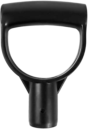 QWORK Shovel D Grip Handle, 1-1/8" Inside Diameter PVC D Shaped Grip Shovel Handle Replacement for Digging Raking Tools