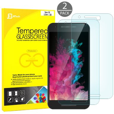 Nexus 5x Screen protector JETech 2-Pack Premium Tempered Glass Screen Protector Film for LG Nexus 5x