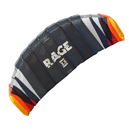 Flexifoil 1.8m2/2.5m2/3.5m2/4.7m2 4-Line Rage Sport Power Kite with 90 Day! By World Record Winning Designer of Power Kites - Safe, Reliable and Durable Power and Traction Kiting