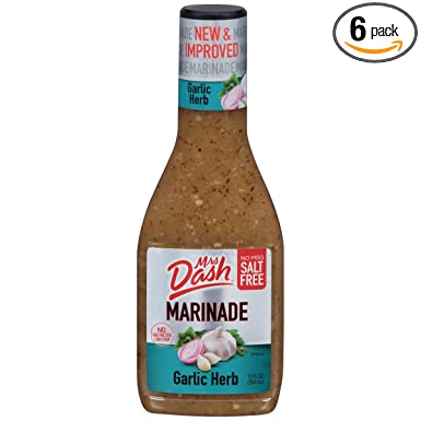 Dash Salt-Free Marinade, Garlic Herb, 12 Ounce (Pack of 6)