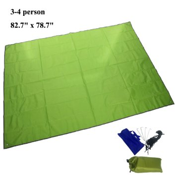 JTENG 82.7" x 78.7" inch Outdoor Waterproof Sunproof Camping Shelter Tent Tarp Footprint Groundsheet Blanket Mat