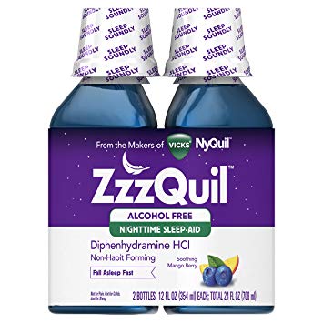 Vicks ZzzQuil Nighttime Sleep Aid, Soothing Mango Berry Alcohol Free Liquid