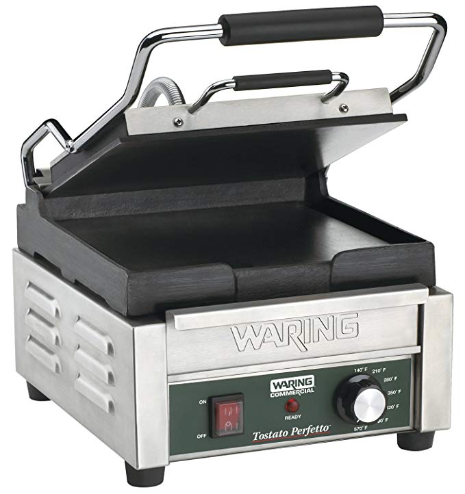 Waring Commercial WFG150 Compact Italian-Style Flat Grill, 120-volt
