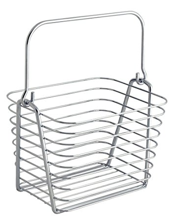 InterDesign Classico Wire Storage Organizer Basket for Bathroom, Bath Towels, Heath and Beauty Products - Small, Chrome