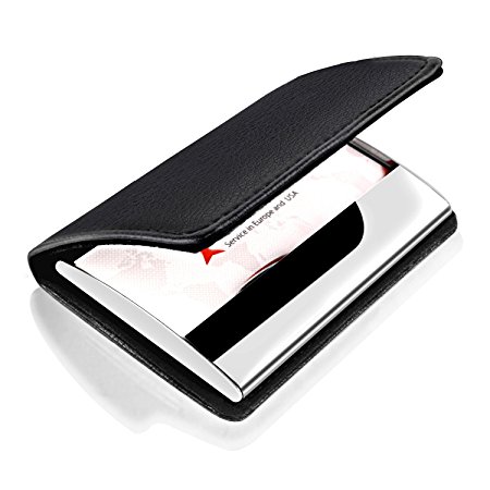 Maxgear Professional Business Card Holder Business Card Case Stainless Steel Card Holder Keep Business Cards in Immaculate Condition Stainless PUSCL