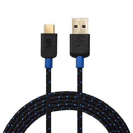 Cable Matters USB 2.0 Type C (USB-C) to Type A (USB-A) Cable with Braided Jacket in Black 6.6 Feet
