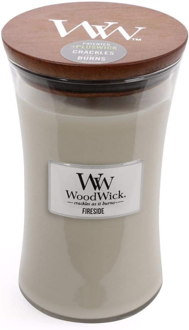 WoodWick Fireside 22oz Large Jar Candle Burns 180 Hours