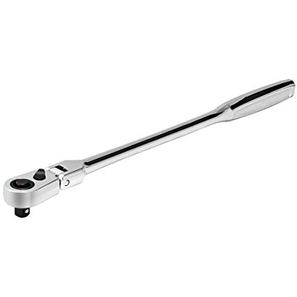 Powerbuilt Pro Tech 1/4" Dr X 9" Long Reach w/Flex-Head Ratchet Handle - 649951