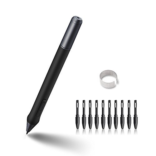 Parblo P50S Rechargeable Pen Stylus with Replacement Nibs for Parblo A610 Ugee M708 Graphics Tablet