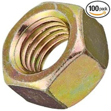 Small Parts FSC38HN8Y High-Strength Steel Hex Nut, Grade 8, 3/8"-16" Thread Size (Pack of 100)