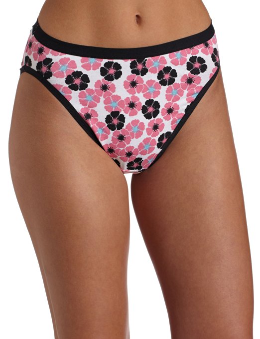 Fruit of the Loom Women's 3-Pack Cotton Stretch Hi-Cut Panties Brief Panties