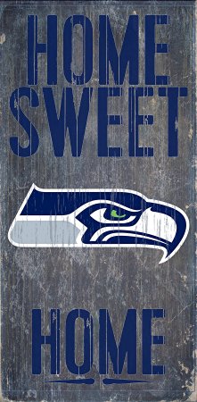Fan Creations - Seattle Seahawks Wood Sign - Home Sweet Home 6"x12"