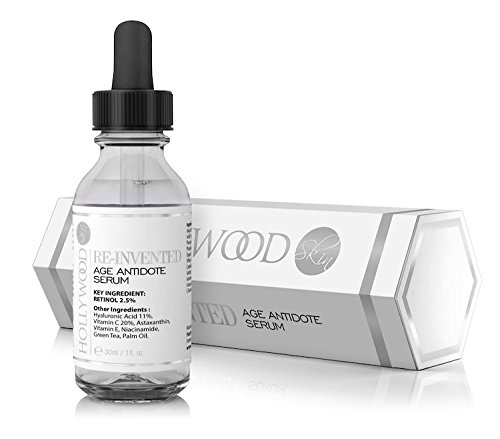 Hollywoodskin 2.5% Retinol serum-4x STRONGER than regular anti-aging and acne treatments. With 11% Hyaluronic Acid and 20% Vitamin C, highest strenght.