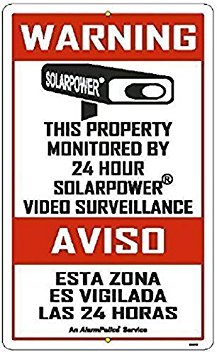 AUTHENTIC SECURITY SIGN - 1 Commercial & Home 18" x 11" Alarm Sign, English & Spanish Surveillance Video CCTV Warning! Deterrence Sign