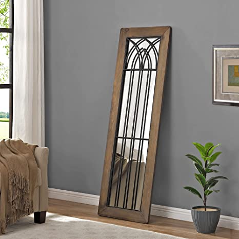 FirsTime & Co. Brown Princeton Arch Standing Mirror, Full Length Leaning or Wall-Mounted Mirror, Wood Frame, 20 x 0.91 x 60 inches, 60 in. x 20 in. (70549)