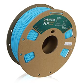 OVERTURE PLA Filament 1.75mm PLA 3D Printer Filament, 1kg Cardboard Spool (2.2lbs), Dimensional Accuracy 99% Probability +/- 0.03mm, Fit Most FDM Printer (Light Blue)