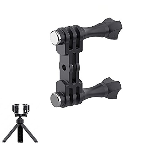 Dual Cam Adapter, Lotopop Infinite Freedom Fast Dual Mount Adapter Tripod for GoPro HD Hero3 3  4 hero 4 session Camera