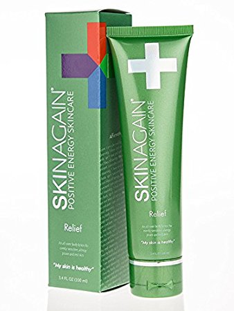 SkinAgain Relief - Sensitive Skin Cream, Dry Skin Treatment, Soothing Body Lotion, 3.4 oz.