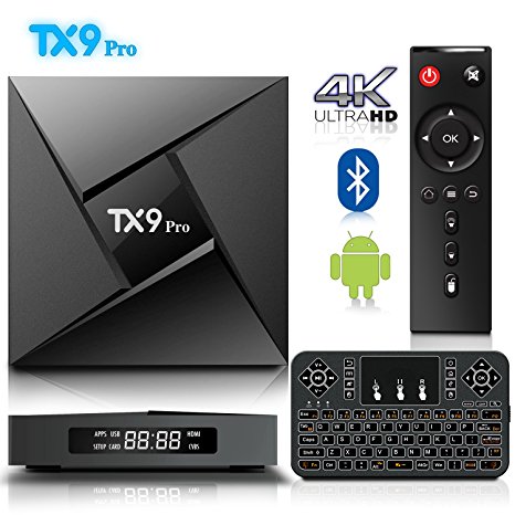 FREE KEYBOARD - 2018 Android 7.1 TV Box, BPSMedia TX9 Pro TV Box with 3GB DDR3 RAM 32GB ROM Amlogic S912 Octa Core A53 Processor 64 Bits Bluetooth - Real 4K Playing [2018 Model Pure Version]