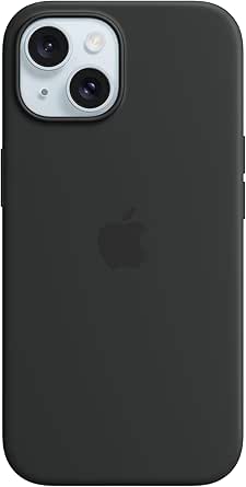 Apple iPhone 15 Silikon Case mit MagSafe – Schwarz ​​​​​​​