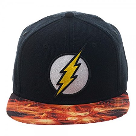 DC Comics The Flash Lightning Logo Sublimated Bill Snapback Baseball Cap [Misc.]