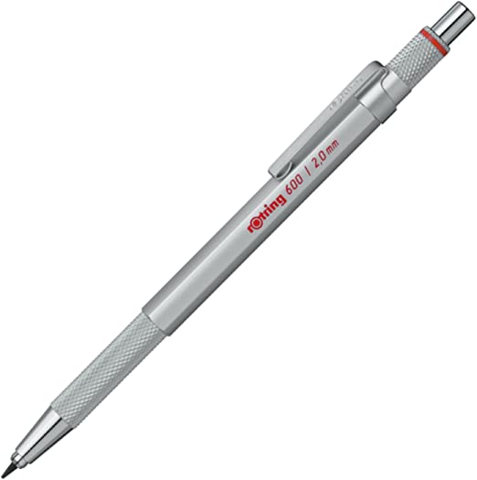 rOtring 600 2mm Drop Pencil Refill, Silver (S0502621)