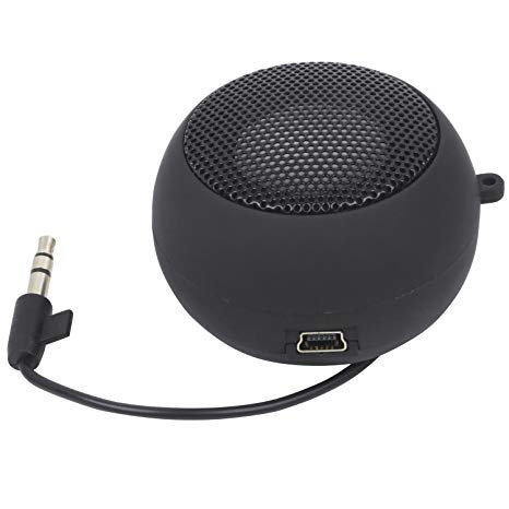 TRIXES Mini Portable Rechargeable Travel Speaker Wired 3.5mm Headphone Jack