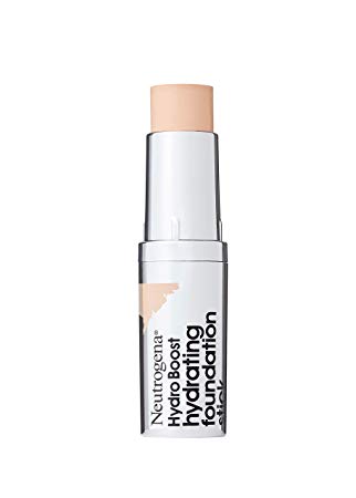 Neutrogena Hydro Boost Hydrating Foundation Stick with Hyaluronic Acid, Oil-Free & Non-Comedogenic Moisturizing Makeup for Smooth Coverage & Radiant-Looking Skin, Natural Ivory, 0.29 oz