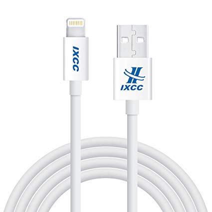 iXCC iPhone Charger Cable 10ft Long MFi Lightning Charge and Sync Cable for iPhone SE/5/5s/6/6s/7/Plus/iPad Mini/Air/Pro -White