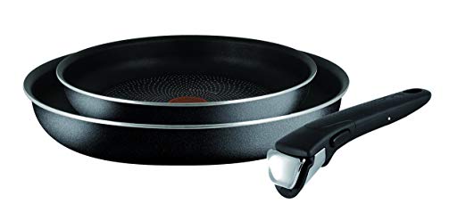 Tefal Ingenio Essential Non-Stick Starter Kit Compatible with All Hobs Excluding Induction, Metal, Black, 3 Pieces