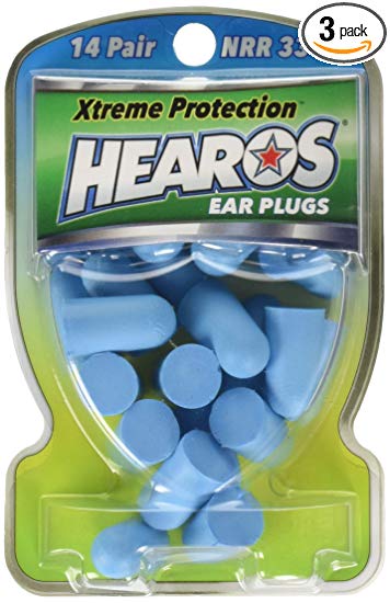HEAROS Xtreme Protection Series Foam Ear Plugs, 14 Pair (Pack of 3)