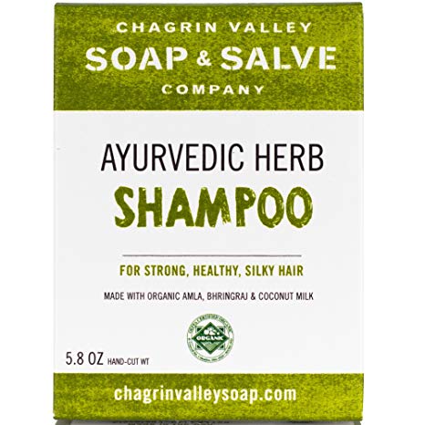 Organic Natural Shampoo Bar, Ayurvedic Herb, Chagrin Valley Soap & Salve