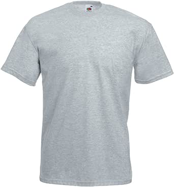 FRUIT OF THE LOOM Mens Valueweight Crew Neck, Short Sleeve T-Shirt, not V Neck.