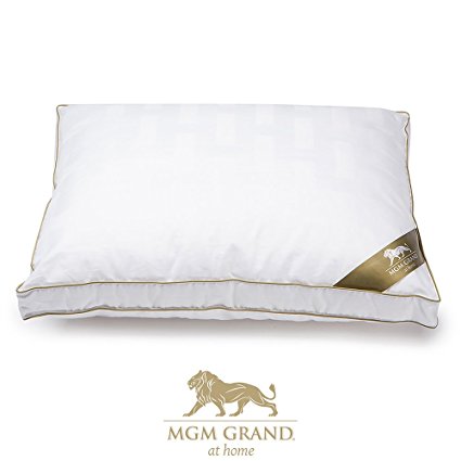 MGM GRAND at home Luxury Collection Hotel Down Alternative Pillow - the Best Pillow for Back & Side Sleeping, Hypoallergenic, 2” Gusset - Official MGM Grand Hotel Pillow (Jumbo)