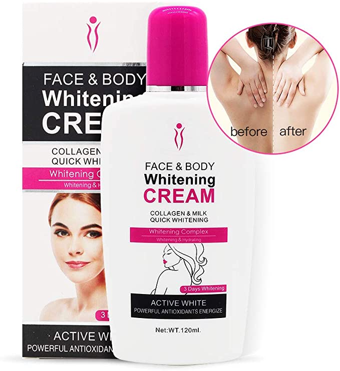 Body Cream, Duvina Moisturizing Cream Body Cream Face Cream Whitening Cream For Dark Skin Bleaching Brightening Body Lotion Whitening Cream Armpit Whitener Cream(120ml) (white) (120ml)