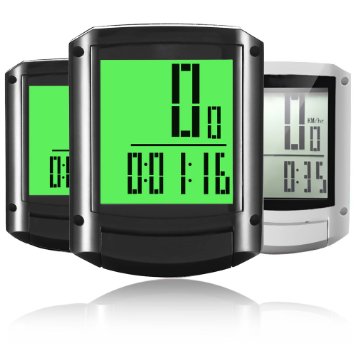 Dinoka Original Wireless Waterproof Cycling Computer Bicycle Speedometer with Large HD LCD Screen Backlight Display and High Accuracy for Powerful Magnet ¡­