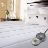 Sunbeam Quilted Polyester Heated Mattress Pad with EasySet Pro Controller Full