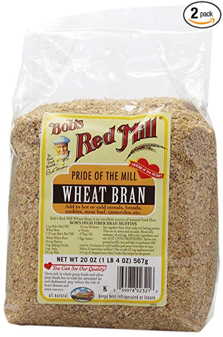 Bob's Red Mill Wheat Bran, 20 oz (2)
