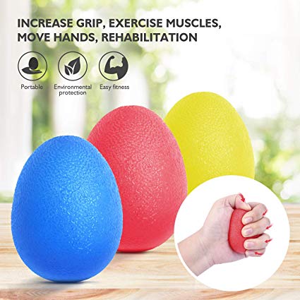 Peradix Hand Exercise Stress Relief Balls, Hand Grip Strengthener balls Finger Therapy Squeeze Training for adults and Children/kids-Set of 3 Resistance