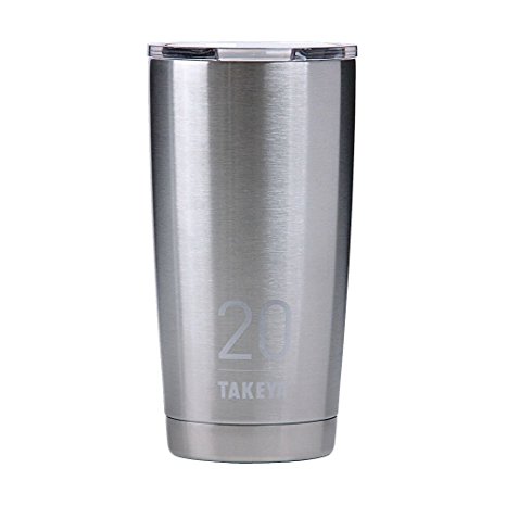 Takeya Originals Insulated Stainless Steel Tumbler with Sip Lid, Steel, 20 Ounce