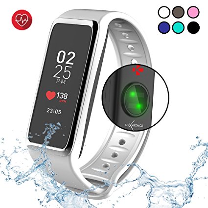 MyKronoz ZeFit3HR - Activity Tracker with color touchscreen, smart notifications and Heart Rate Monitor (Silver/White)